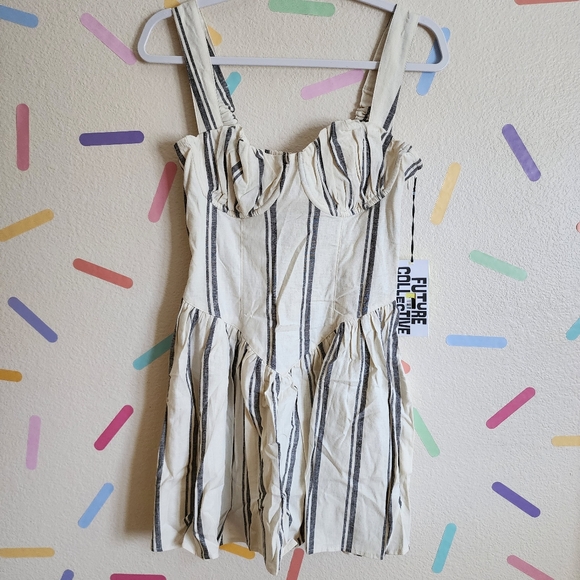 Jenee Naylor Corset Mini Dress Linen Blend NWT Future Collective x Target - Picture 4 of 10